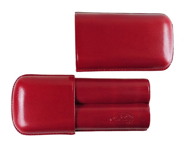 Robusto cigar case (2 cigars) - Red - 135 b