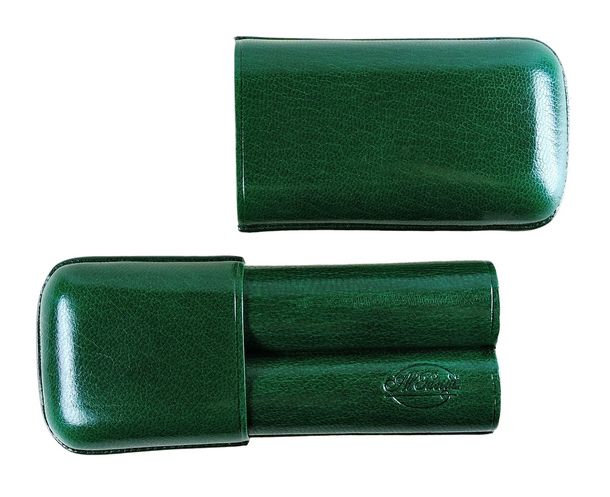 Robusto cigar case (2 cigars) - Green - 136 b