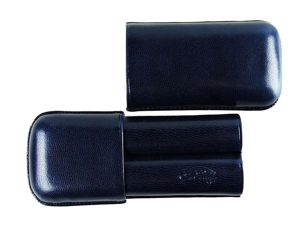 Robusto cigar case (2 cigars) - Dark Blue - 138 b