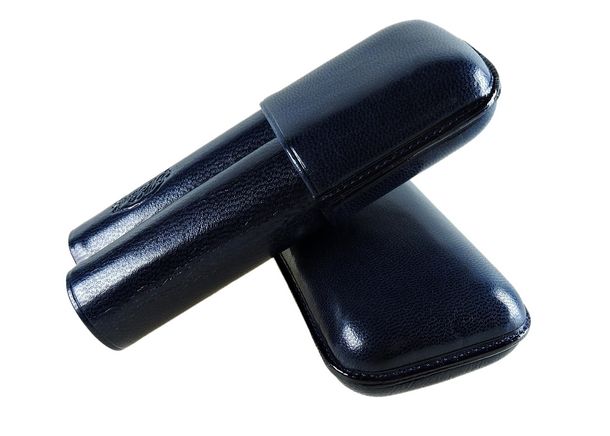 Robusto cigar case (2 cigars) - Dark Blue - 138 c