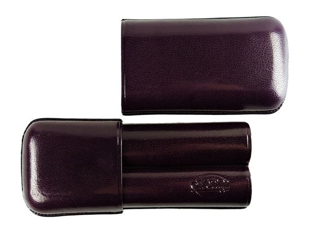 Robusto cigar case (2 cigars) - Bordeaux - 139 b