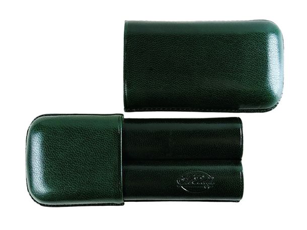 Robusto cigar case (2 cigars) - Dark Green - 140 b