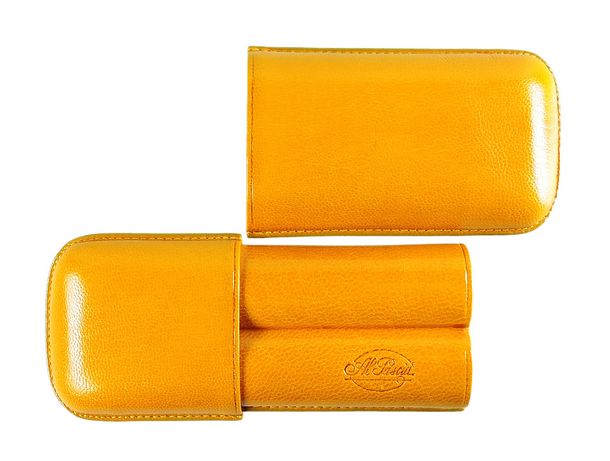 Robusto cigar case (2 cigars) - Yellow - 141