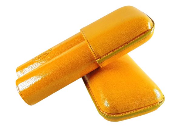 Robusto cigar case (2 cigars) - Yellow - 141