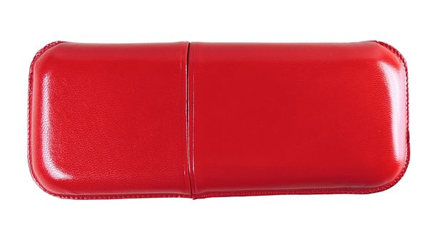 Torpedo cigar case (3 cigars) - Red - 146 a