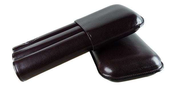 Torpedo cigar case (3 cigars) - Bordeaux - 147 c