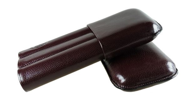 Torpedo cigar case (3 cigars) - Dark Brown - 150 c