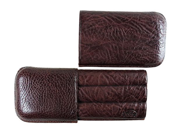 Churchill cigar case (3 cigars) - Dark Brown - 151