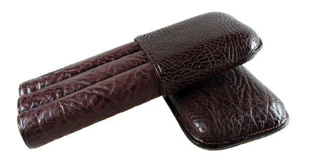 Churchill cigar case (3 cigars) - Dark Brown - 151