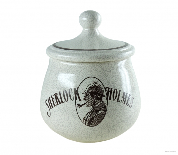 Vaso Porta Tabacco Sherlock Holmes  Craquelé DSH0 - Ceramica - 003 a