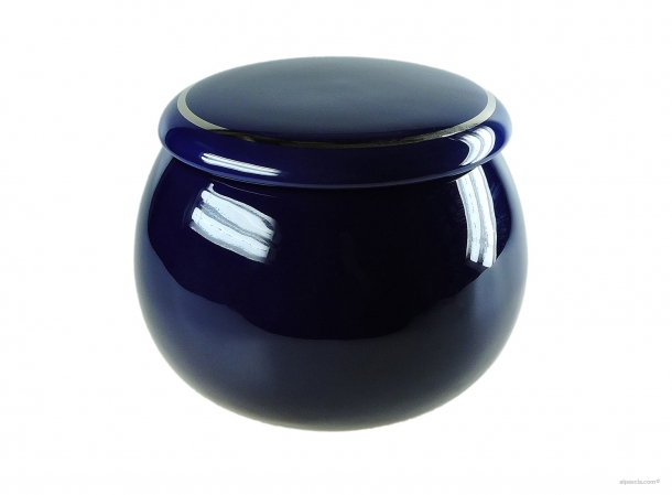 Vaso Porta Tabacco Palla Blu D166 - Ceramica - 001 a