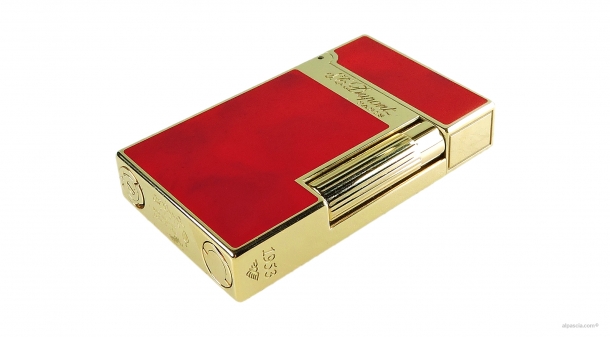 S.T. Dupont Line 2 Atelier Blue Lacquer Gold 016133 - Lighter b