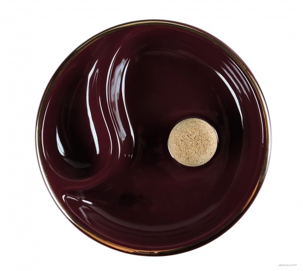 Posacenere con battipipa e poggiapipa Bordeaux E105B - Ceramica a