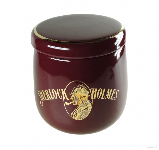 Tobacco Jar Sherlock Holmes  Bordeaux DSH5B - Ceramic - 001 a