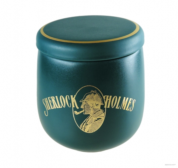 Tobacco Jar Sherlock Holmes  Green Matt