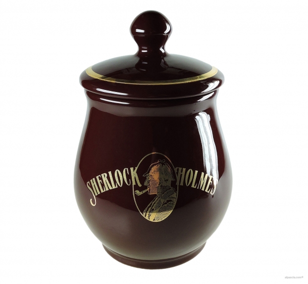 Vaso Porta Tabacco Sherlock Holmes  Marrone - Ceramica