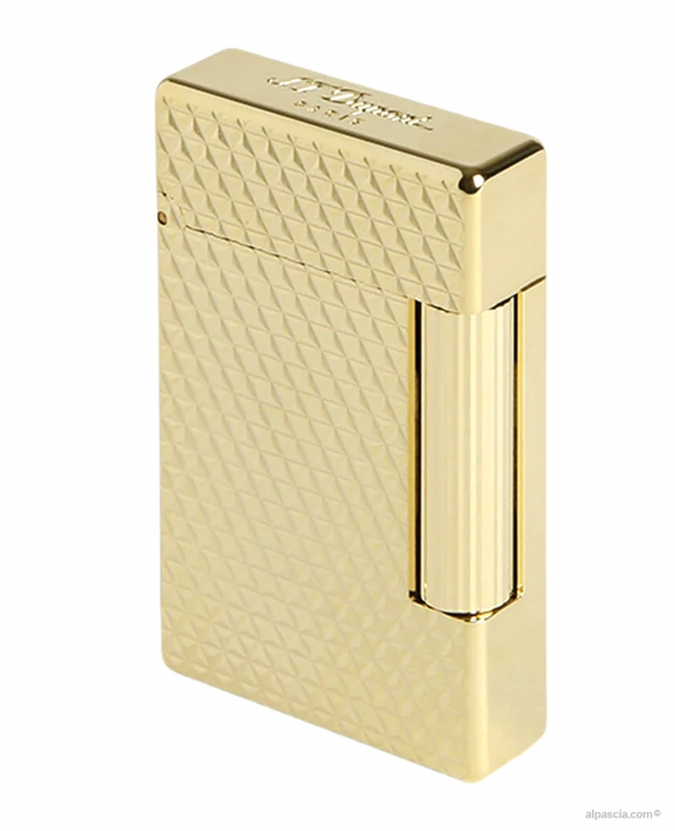 S.T. Dupont Initial Golden Diamond Head Lighter 020821 - Lighter c