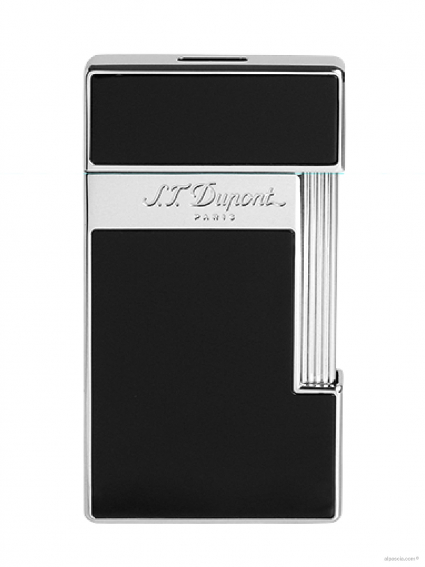 S.T. Dupont Slimmy Chrome Shiny Black Lacquer 028001 - Lighter a