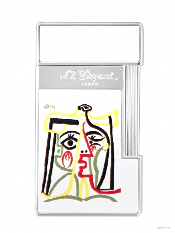 S.T. Dupont Slimmy accendino Picasso Bianco 028201 a