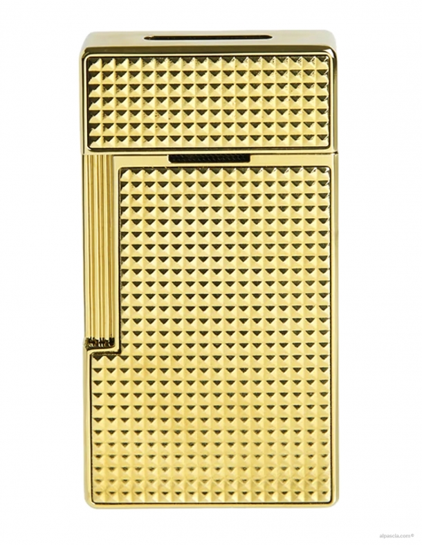 S.T. Dupont Big Daddy Diamond Head Golden Lighter - Lighter b