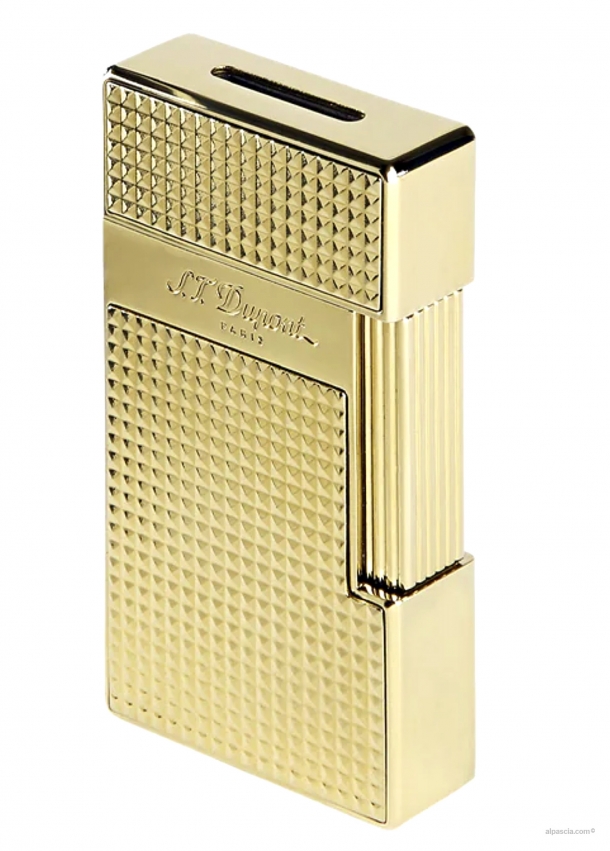 S.T. Dupont Biggy Diamond Head Golden Lighter 025009