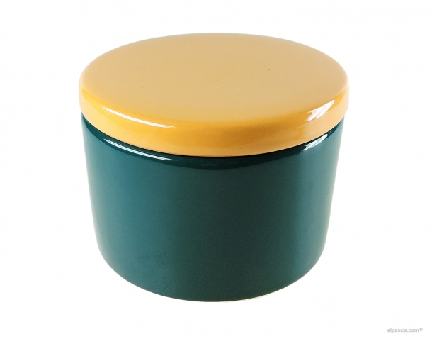 Tobacco Jar 100gr. verde/ocra D100.4 - Ceramic a