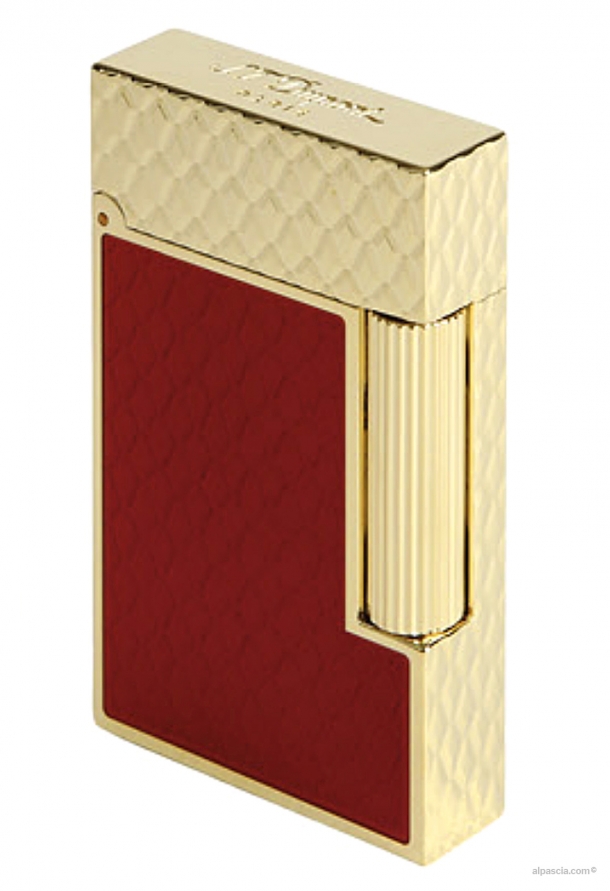 S.T. Dupont Lighter Line 2 Shiny burgundy lacquer/gold C16626 - Lighter a