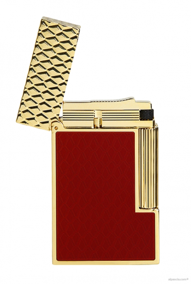 S.T. Dupont Lighter Line 2 Shiny burgundy lacquer/gold C16626 - Lighter c