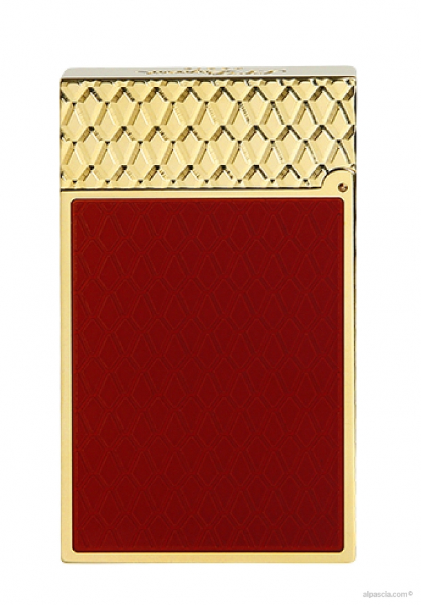 S.T. Dupont Lighter Line 2 Shiny burgundy lacquer/gold C16626 - Lighter d