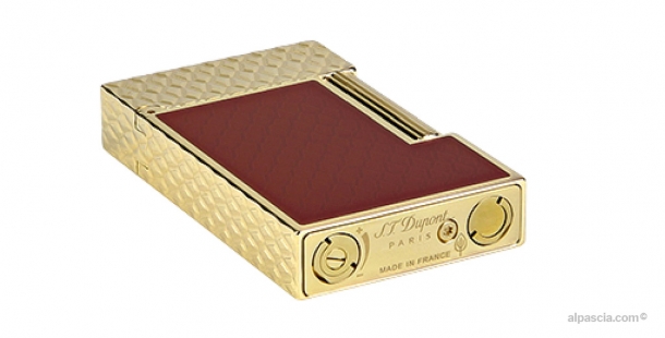 S.T. Dupont Lighter Line 2 Shiny burgundy lacquer/gold C16626 - Lighter e