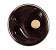 Ashtray with pipe beater and 2 pipe rest Dark Brown - Ceramic