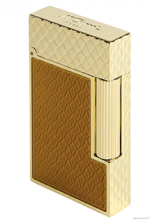 S.T. Dupont Lighter Line 2 Shiny HONEY lacquer/gold C16630 - Lighter a