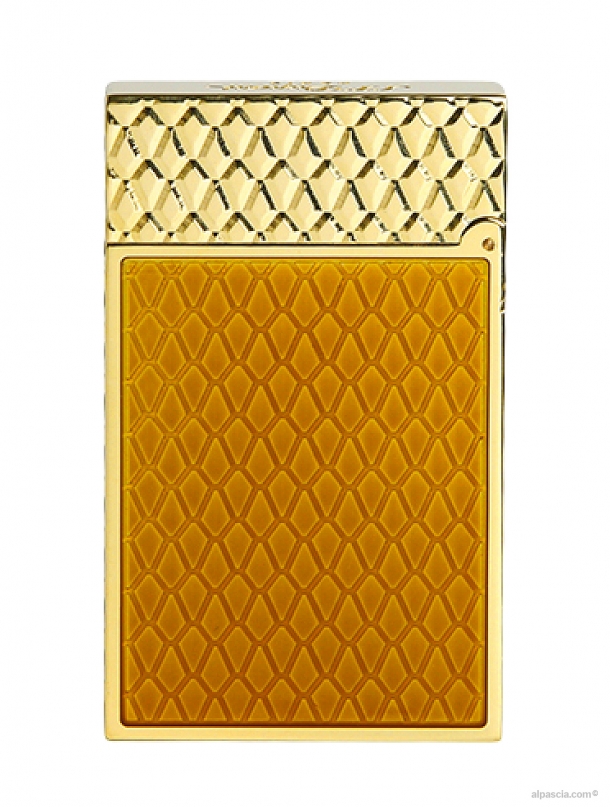 S.T. Dupont Lighter Line 2 Shiny HONEY lacquer/gold C16630 - Lighter d