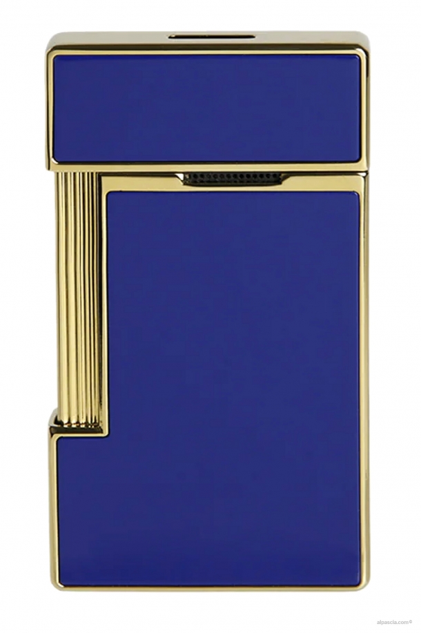 S.T. Dupont Slimmy lighter shiny blue Lacquer 028005 - Lighter b