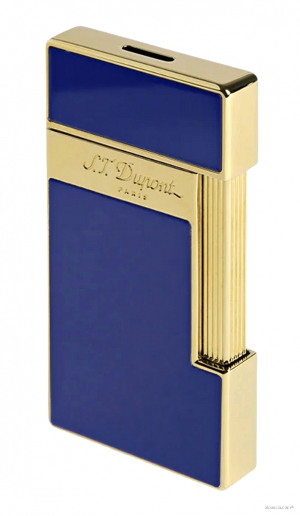 S.T. Dupont Slimmy lighter shiny blue Lacquer 028005 - Lighter c