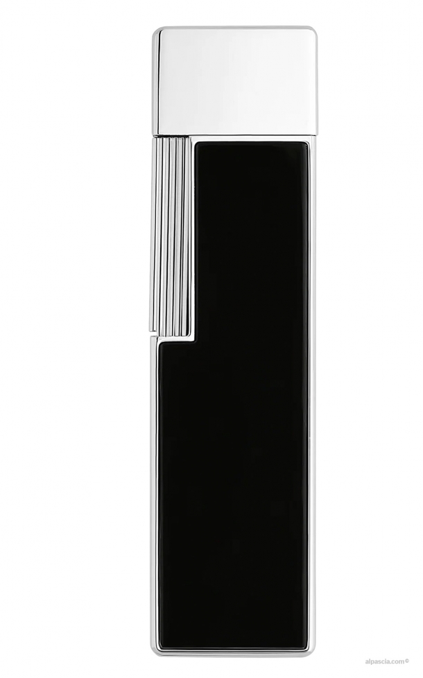 S.T. Dupont Twiggy Chrome Shiny Black Lacquer 030001 - Lighter c