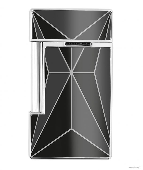 S.T. Dupont Slimmy BLACK/CHROME FIRE X LIGHTER 028070 - Lighter  c