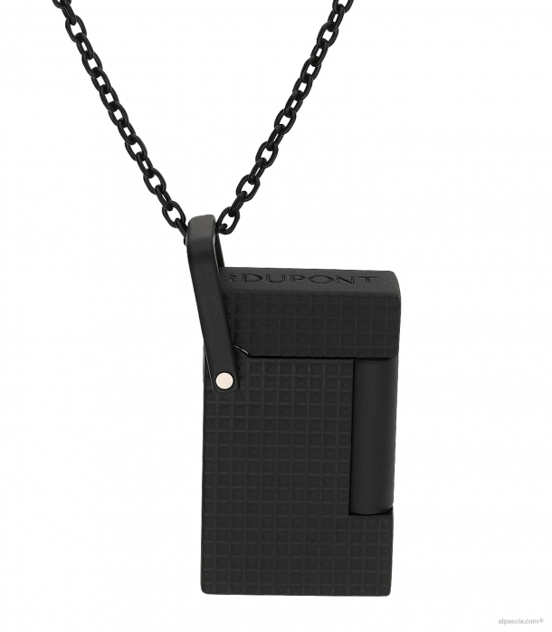 S.T. Dupont Lighter Necklace Black Matt K27068CH