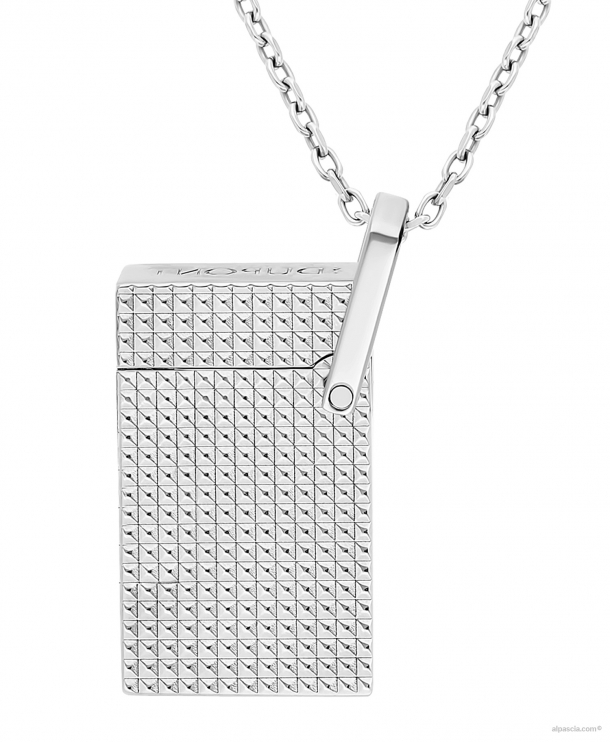 S.T. Dupont Lighter Necklace Diamond Guilloche Silvery K27066CH - Lighter c