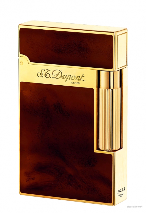 S.T. Dupont Line 2 Atelier Dark Brown Lacquer Gold 016126 - Lighter