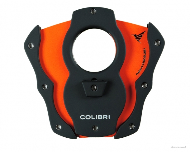 COLIBRI CIGAR CUTTER CUT BLACK/ORANGE b