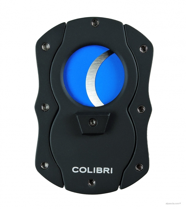 COLIBRI CIGAR CUTTER CUT BLACK/BLUE a