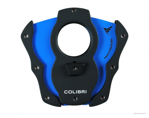 COLIBRI CIGAR CUTTER CUT BLACK/BLUE b