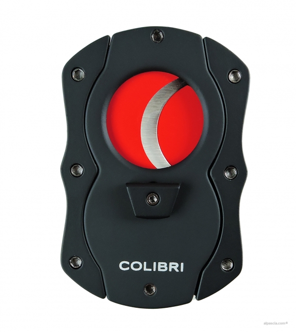 COLIBRI CIGAR CUTTER CUT BLACK/RED a