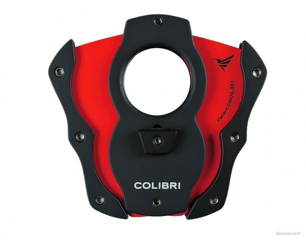 COLIBRI CIGAR CUTTER CUT BLACK/RED b