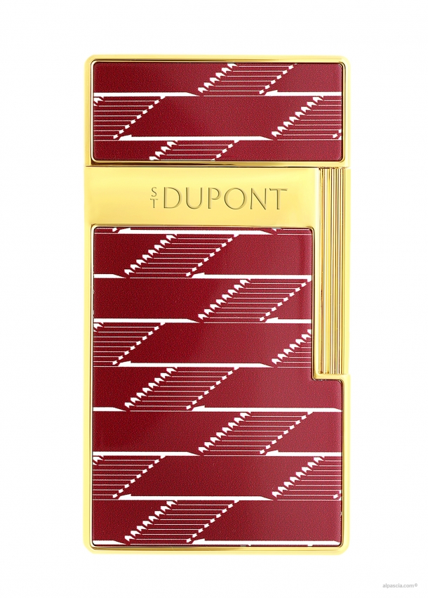 S.T. Dupont Biggy Monogram 1872 lacquered Burgundy lighter 025078B b