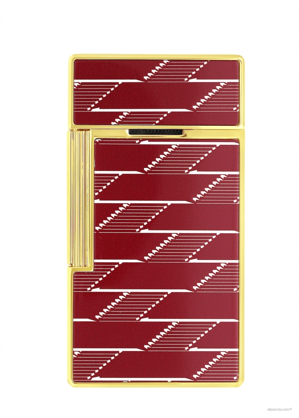 S.T. Dupont Biggy Monogram 1872 lacquered Burgundy lighter 025078B c