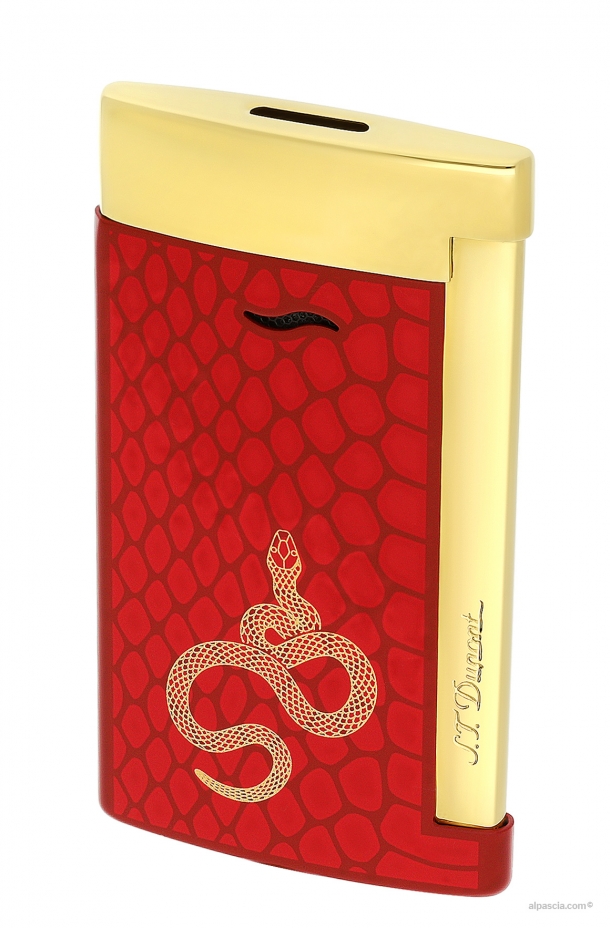 S.T. Dupont Slim 7 lighter Snake lacquered Red 027075 - Lighter a