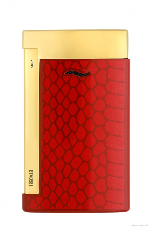 S.T. Dupont Slim 7 lighter Snake lacquered Red 027075 - Lighter c