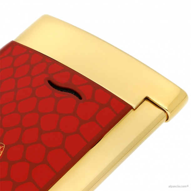 S.T. Dupont Slim 7 lighter Snake lacquered Red 027075 - Lighter d